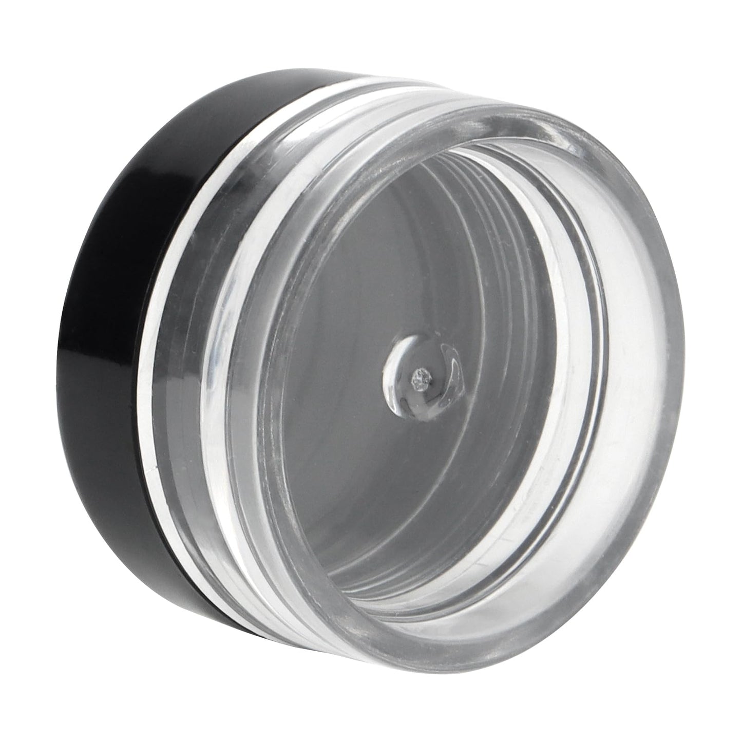SHEUTSAN 200 Pack 3ml Plastic Jars with Black Lids – Clear Sample Containers