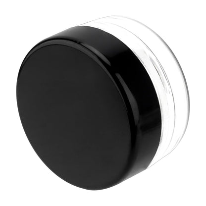 SHEUTSAN 200 Pack 3ml Plastic Jars with Black Lids – Clear Sample Containers