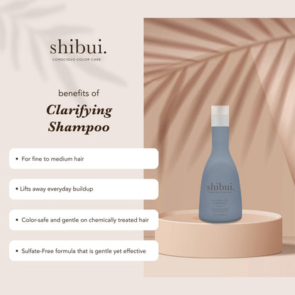 SHIBUI Clarifying Shampoo – Deep Cleansing, Purification & Shine | Color-Safe & Silicone-Free, 12 Fl Oz