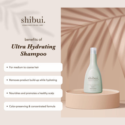 SHIBUI Ultra Hydrating Shampoo — Moisture-Rich Color Protection for Medium to Textured Hair