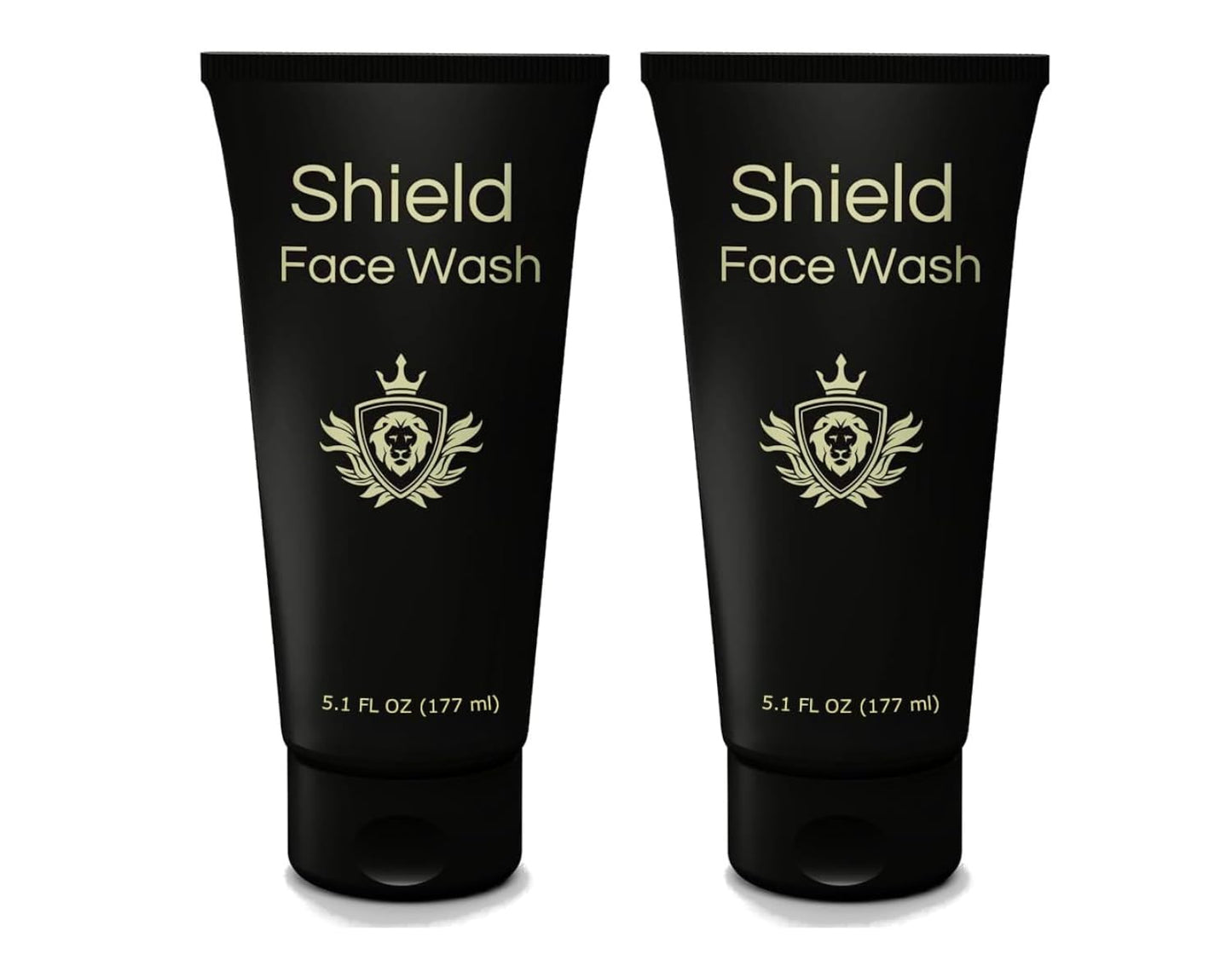Shield Face Wash for Men and Boys – Deep Clean Gel with Balancing Botanicals, Unscented, 5.1 oz (Pack of 2)