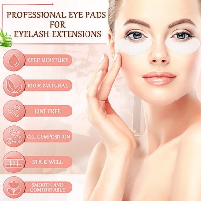 Shihanee 200 Pairs Under Eye Gel Pads – Natural Eyelash Extension Patches Kit (Bulk Beauty Tools)