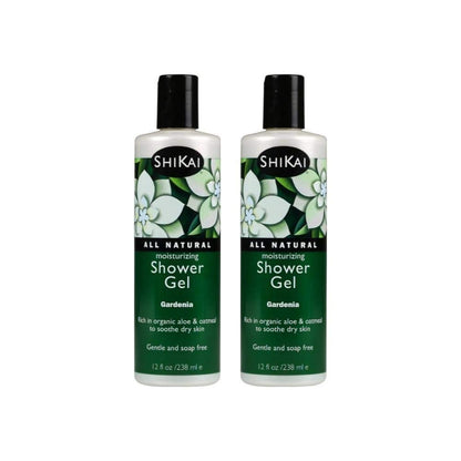 ShiKai Daily Moisturizing Shower Gel Gardenia 12oz Pack of 2 – Aloe Vera & Oatmeal