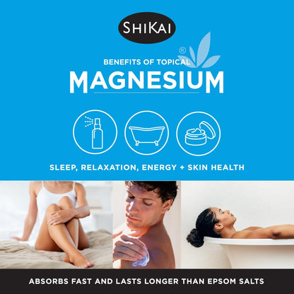 ShiKai Magnesium Bath Flakes with Arnica (32 oz) – Fragrance-Free Bath Salt