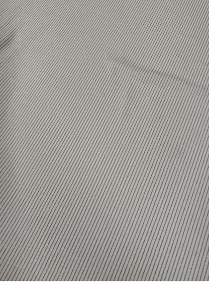 Shimmer Ottoman in Soft Gold Striped Stretch Fabric