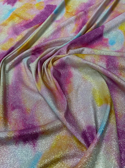Shimmer Tie Dye Ottoman Fabric - Soft 4-Way Stretch by the Metre