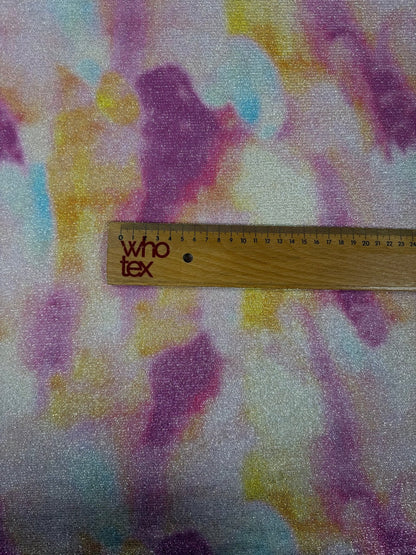 Shimmer Tie Dye Ottoman Fabric - Soft 4-Way Stretch by the Metre