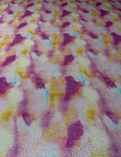 Shimmer Tie Dye Ottoman Fabric - Soft 4-Way Stretch by the Metre