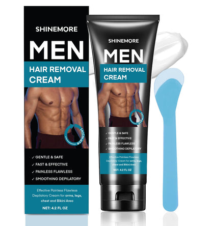 ShineMore Intimate Hair Removal Cream for Men – Pain-Free, Long-Lasting Smoothness (4.2 oz)