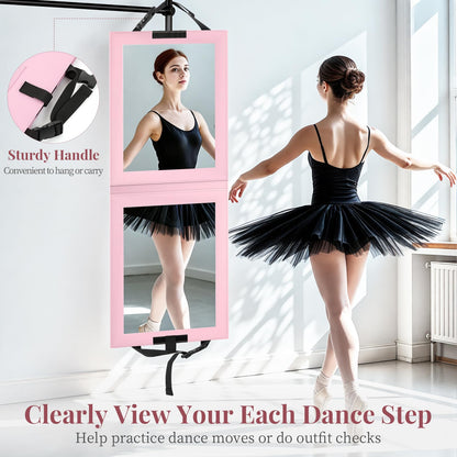 Shinowa Foldable Full Length Mirror – 33x13 in, Shatter-Proof for Dancers & Travel