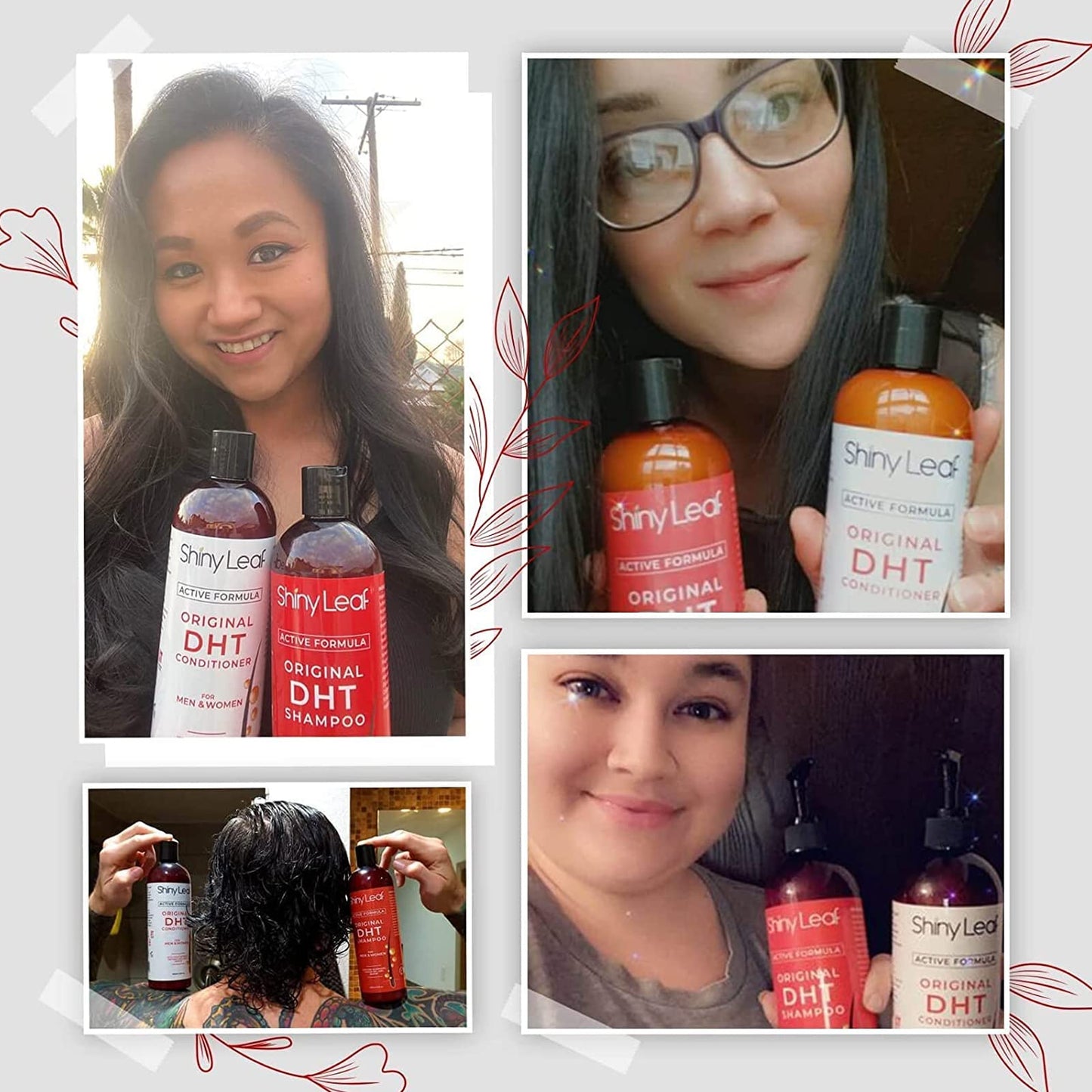 Shiny Leaf DHT Blocking Shampoo for Hair Growth – 2 Pack | Natural Formula for Thinning Hair