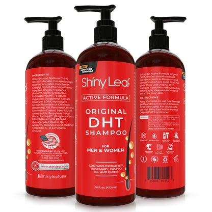 Shiny Leaf DHT Blocking Shampoo for Hair Growth – 2 Pack | Natural Formula for Thinning Hair
