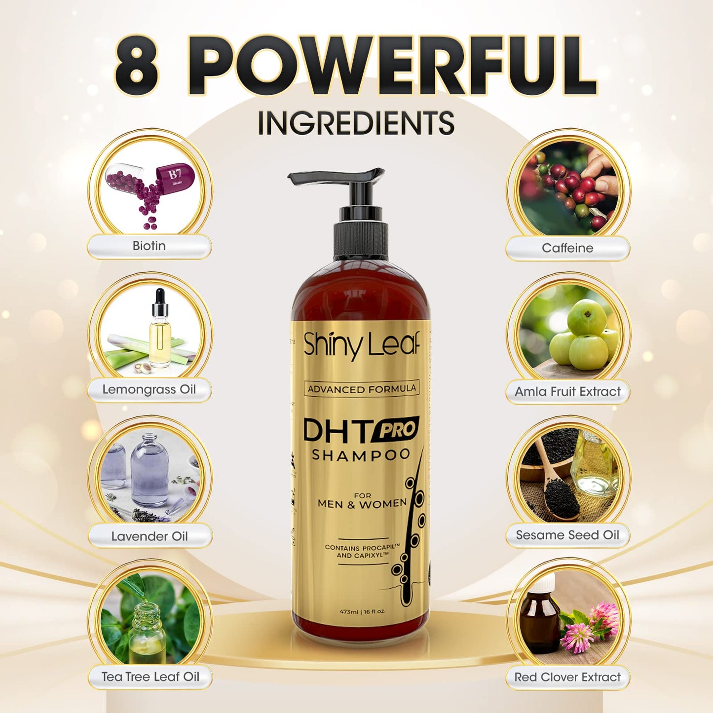 Shiny Leaf DHT Pro Shampoo – Advanced Formula with Procapil & Capixyl (USA Made)
