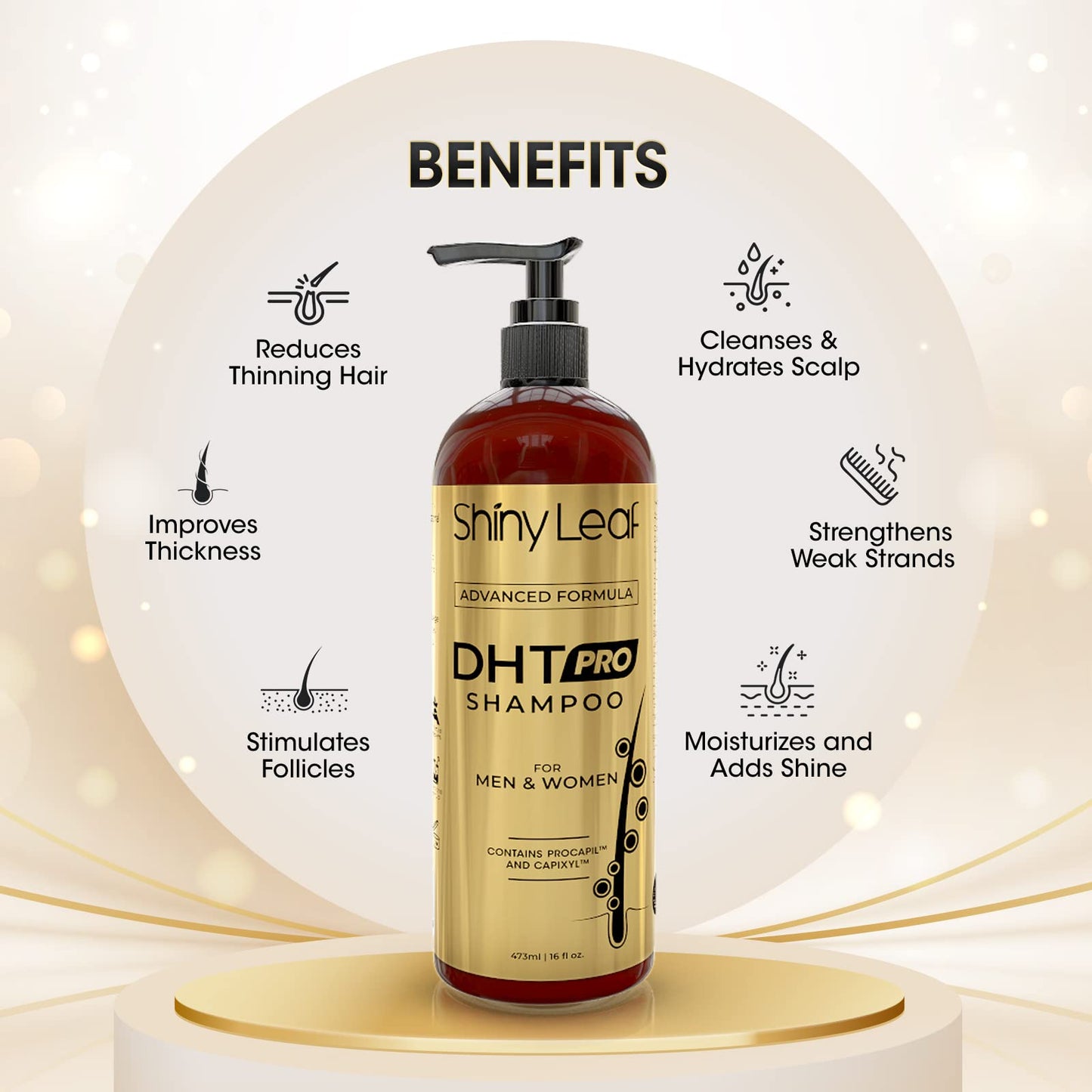 Shiny Leaf DHT Pro Shampoo – Advanced Formula with Procapil & Capixyl (USA Made)