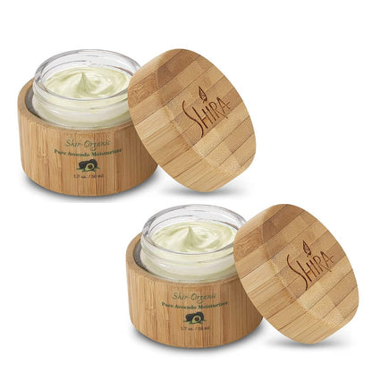 Shira Shir-Organic Avocado Moisturizer – 24h Hydration with Vitamins A, B, D & E (Pack of 2, 50 ml each)
