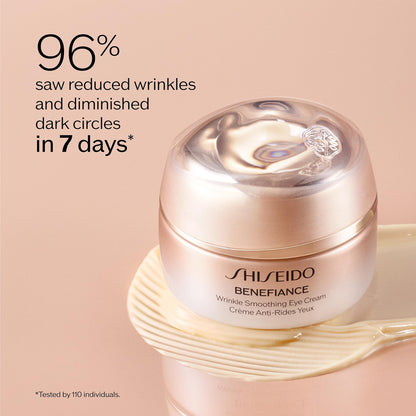 Shiseido Wrinkle Smoothing Ritual Set — Benefiance Day Cream SPF23 50ml + Cleansing Foam 50ml + Eudermine Essence 30ml + Night Cream 15ml | $133 Value