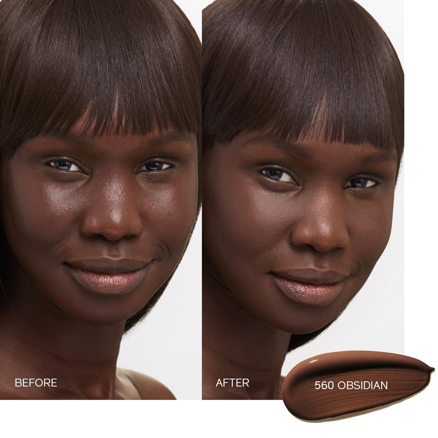 Shiseido Synchro Skin Foundation SPF 30 Obsidian 560 – Buildable Medium-to-Full Coverage, 24H Semi-Matte Finish