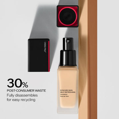 Shiseido Synchro Skin Self-Refreshing Foundation SPF 30 in Topaz 460 – Medium-to-Full Coverage, Natural Finish, 30 mL