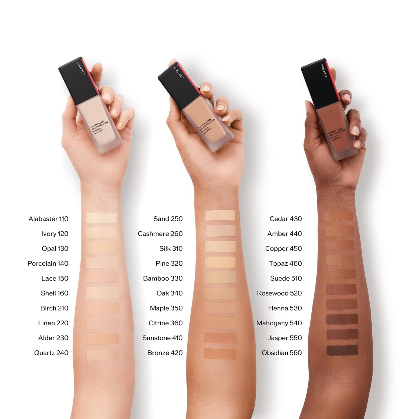 Shiseido Synchro Skin Self-Refreshing Foundation SPF 30 in Topaz 460 – Medium-to-Full Coverage, Natural Finish, 30 mL