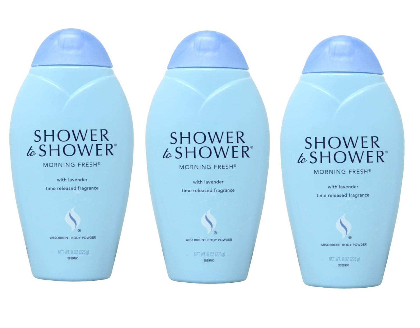 Shower To Shower Morning Fresh Body Powder, 8 Oz (3 Pack) – Absorbent with Time-Release Fragrance