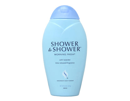 Shower To Shower Morning Fresh Body Powder, 8 Oz (3 Pack) – Absorbent with Time-Release Fragrance