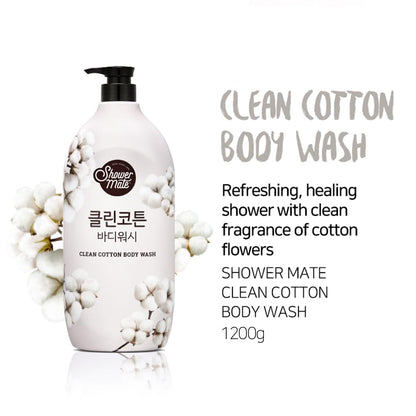 SHOWERMATE Natural Body Wash 42.3 oz – Clean Cotton & 4 Other Scents