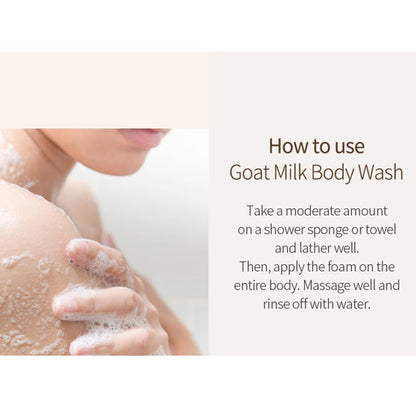SHOWERMATE Goat Milk Body Wash Strawberry – 27 fl oz / 800 ml, 1 Pack