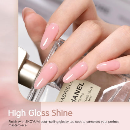 SHOYUM Jelly Gel Nail Polish Set – 6 Neutral Sheer Shades for DIY Manicure (Milky White, Nude, Pink) | UV Gel Polish Kit 2024