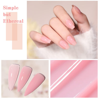 SHOYUM Jelly Pink Gel Nail Polish Set — 10 Colors for Home DIY Manicure (7ml Bottles)