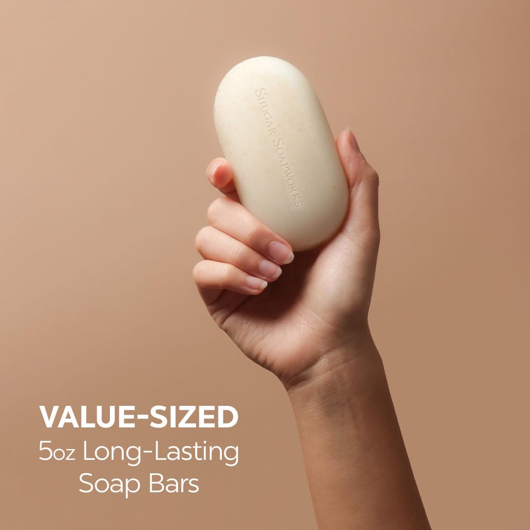 Shugar Soapworks Oatmeal & Coconut Beauty Bar 8-Pack | Plant-Based, Sulfate & Paraben Free