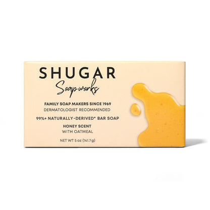 Shugar Soapworks Oatmeal & Honey Beauty Bar 5 oz — 8-Pack