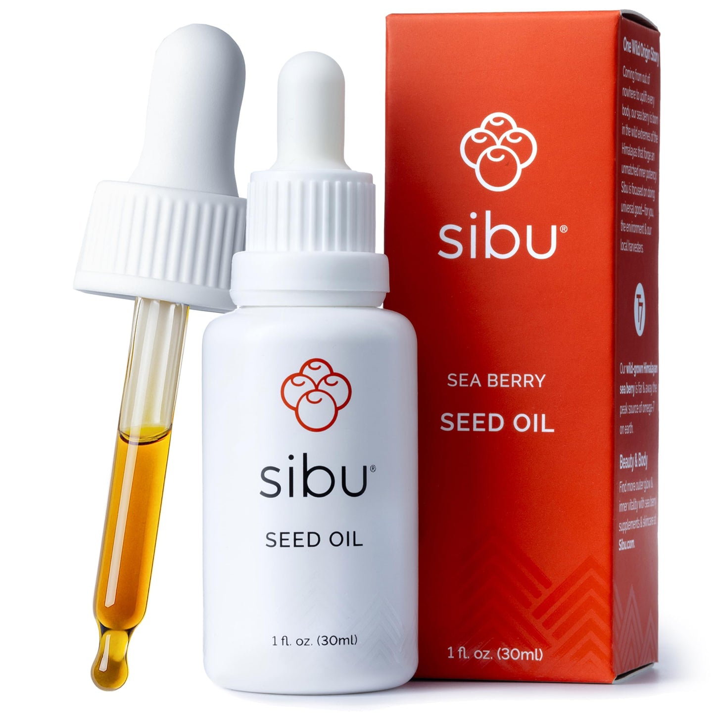 Sibu Premium Himalayan Sea Buckthorn Seed Oil – USDA Organic, 30ml