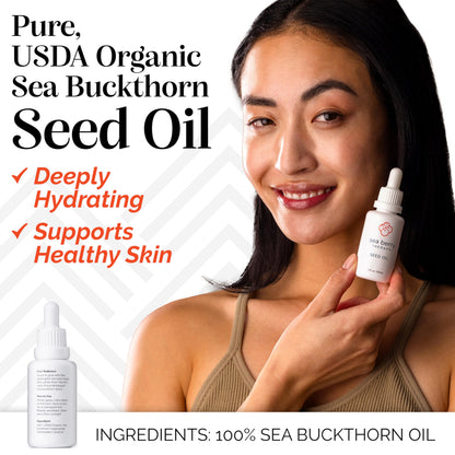 Sibu Premium Himalayan Sea Buckthorn Seed Oil – USDA Organic, 30ml