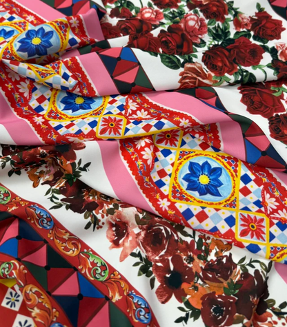 Sicilian Floral Fabric Sold by Metre