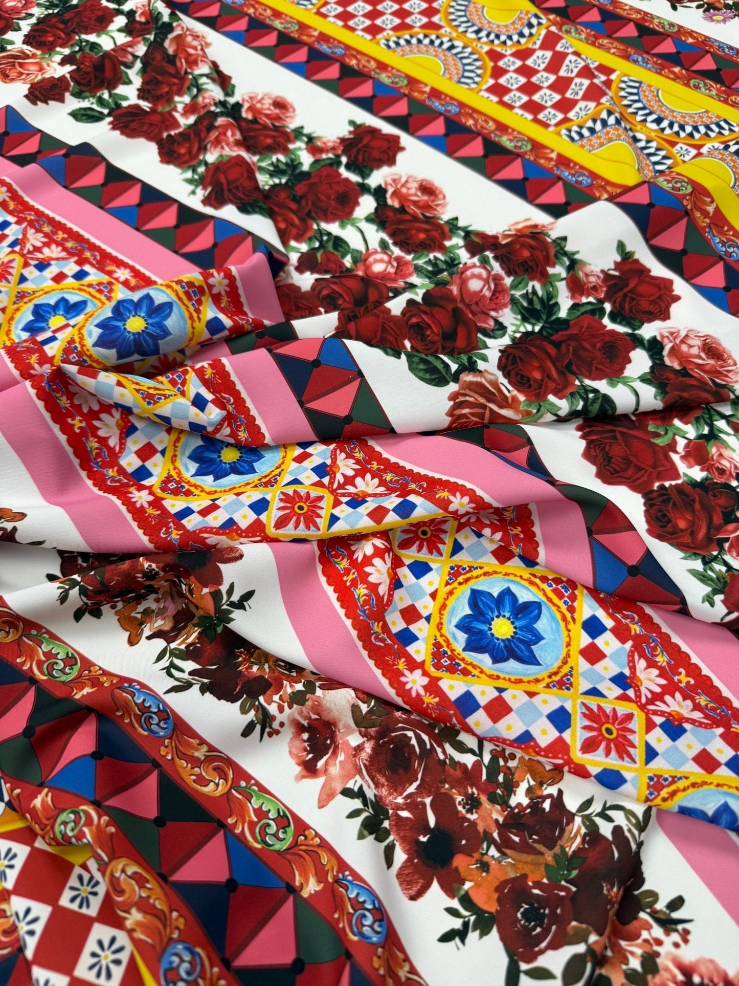 Sicilian Floral Fabric Sold by Metre