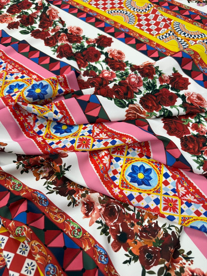 Sicilian Floral Fabric Sold by Metre