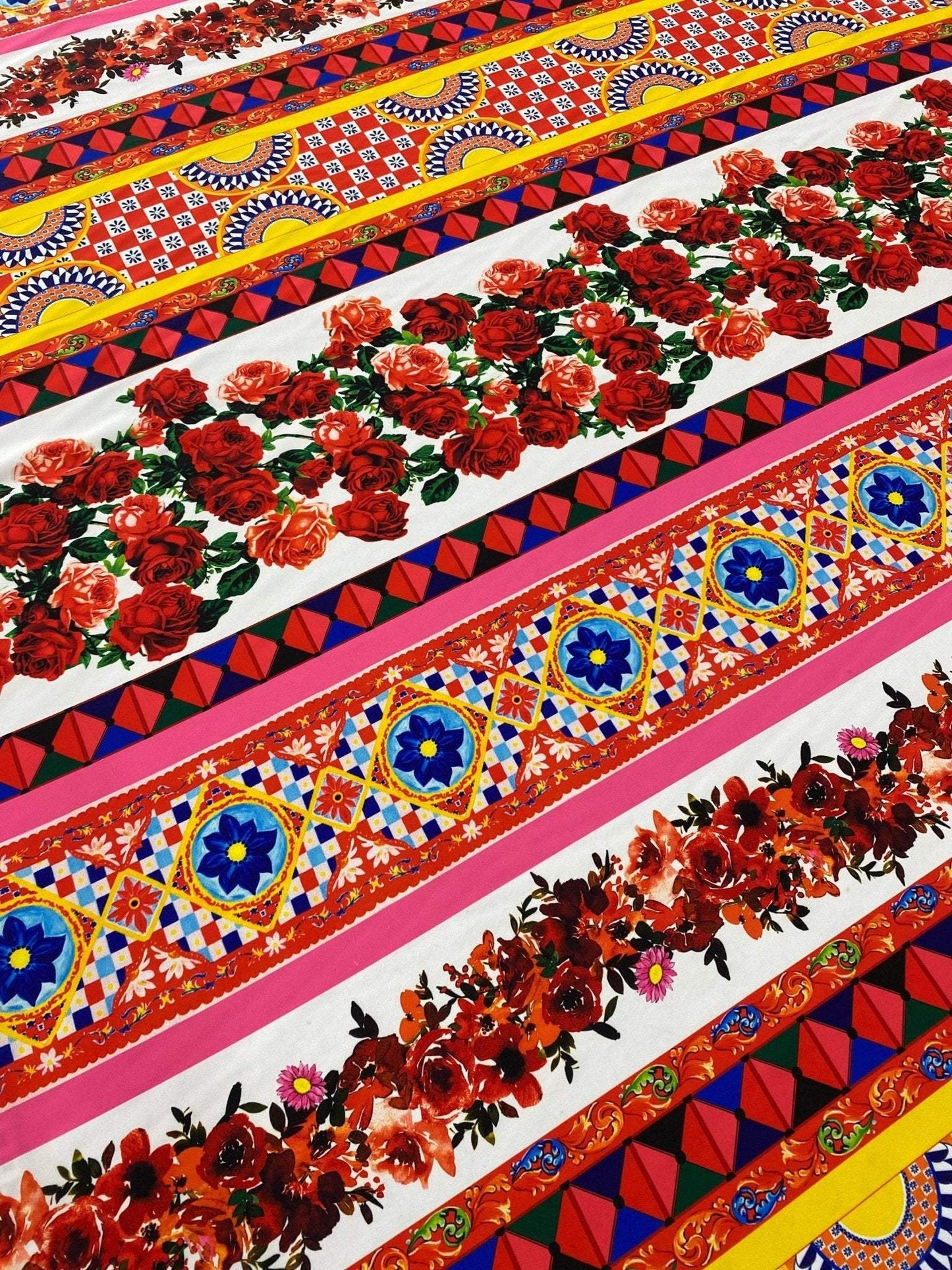 Sicilian Floral Fabric Sold by Metre