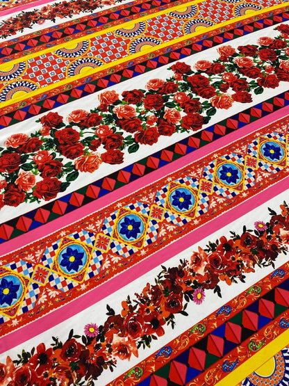 Sicilian Floral Fabric Sold by Metre