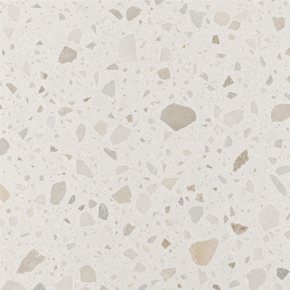 Sienna Round Dining Table, Premium Terrazzo And Wood Base