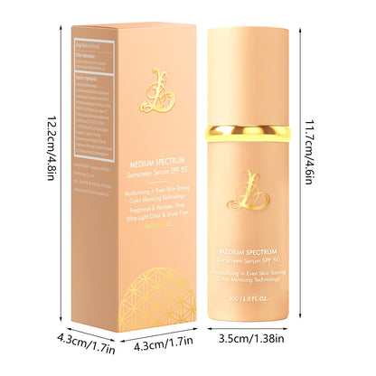 Sigoyi Foundation 4-in-1 SPF50+ Color-Changing Foundation | Medium Shade, Full Coverage Concealer, Hydrating & Waterproof