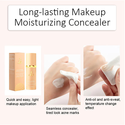 Sigoyi Foundation 4-in-1 SPF50+ Color-Changing Foundation | Medium Shade, Full Coverage Concealer, Hydrating & Waterproof