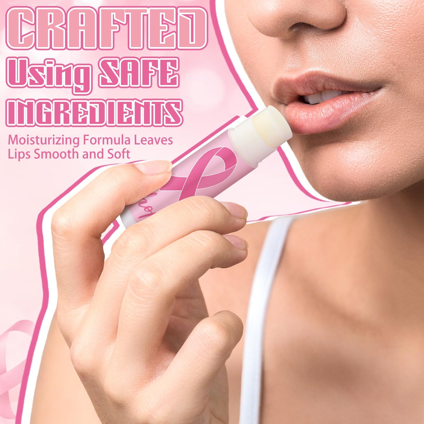 Siifert 200-Pack Breast Cancer Awareness Lip Balms – Pink Ribbon Bulk Gifts & Party Favors