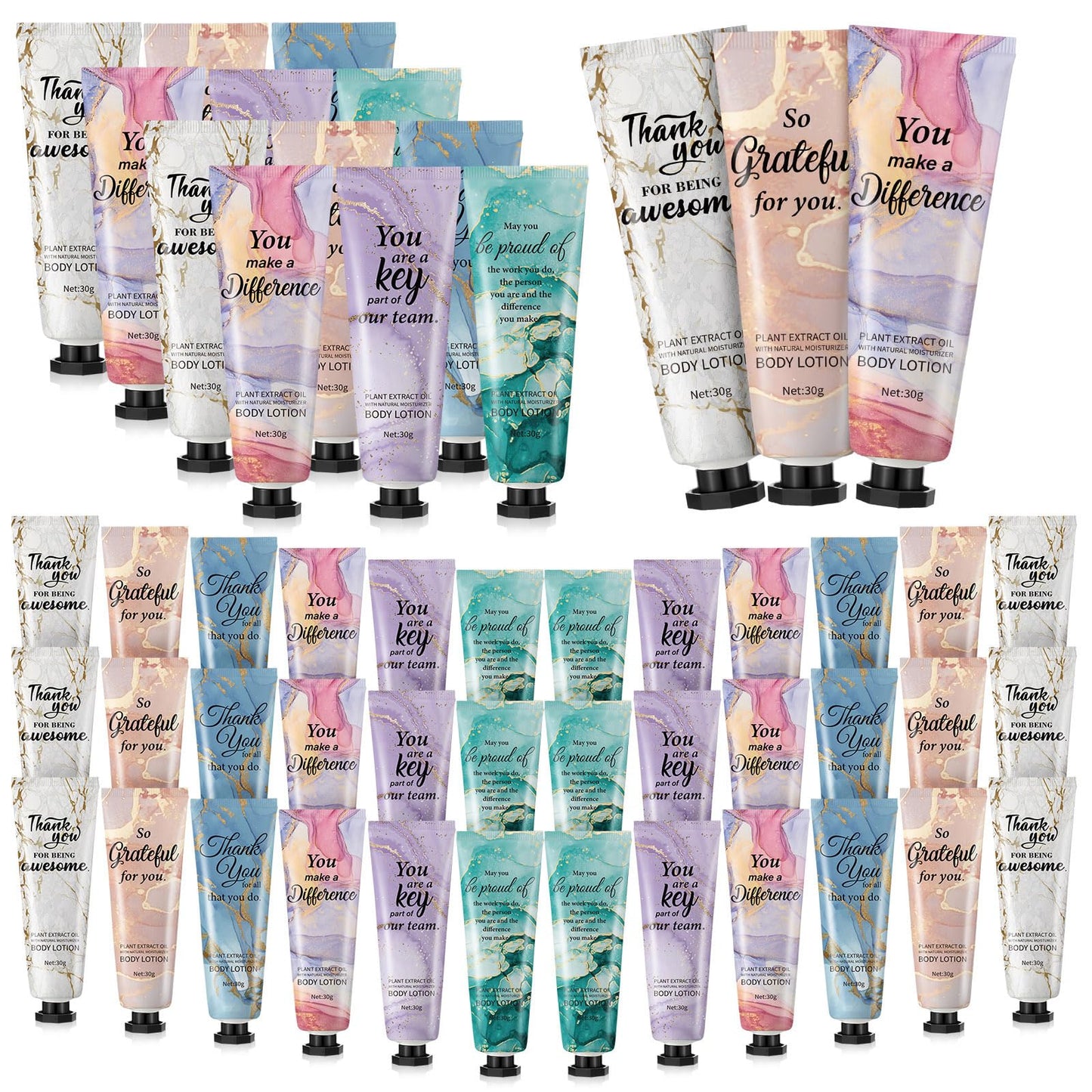 Siifert 48pc Mini Body Lotion Gift Set – Travel-Size Hand Creams for Staff & Teachers