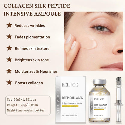 Silk Peptide Intensive Lifting Ampoule - Deep Collagen Silk Peptide Serum for Face Tightening | Korean Anti-Aging Serum 50ml
