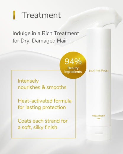 SILK THE RICH Shampoo & Conditioner Set | Hydrating, Color-Safe & Sulfate Paraben Free