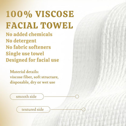 Silklean Glow and Go XL Disposable Face Towel – 100 Count (2 Pack), Biodegradable & Fragrance-Free