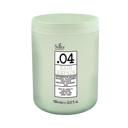 SILKY Technobasic .04 Intensive Hair Repair Mask — Deep Conditioning with Argan Oil, Amino Acids & Rice Protein | 33.8oz