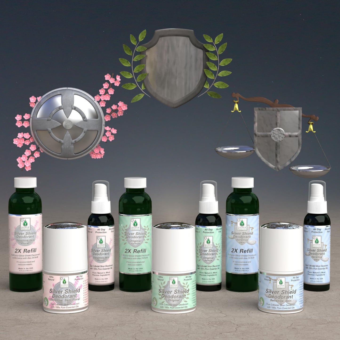 Silver Shield Deodorant - Sensitive Skin Formula (2X Refill) | Silver Botanicals