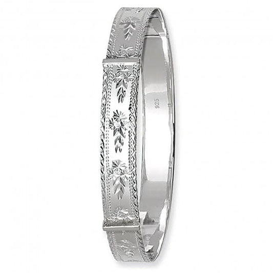 Acotis Silver Bangle Round Dia Cut Expandable G4108