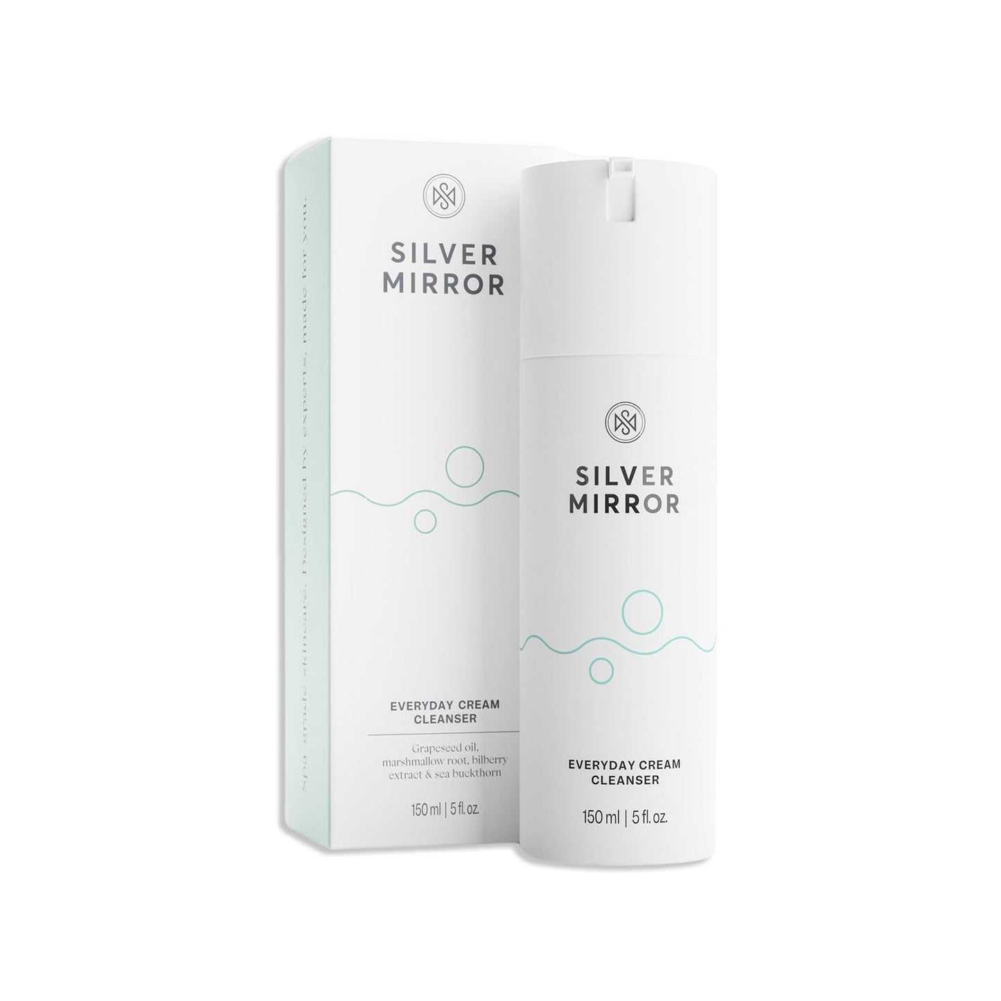 Silver Mirror Everyday Cream Cleanser (5 Fl Oz) – Gentle Hydrating Facial Cleanser for All Skin Types